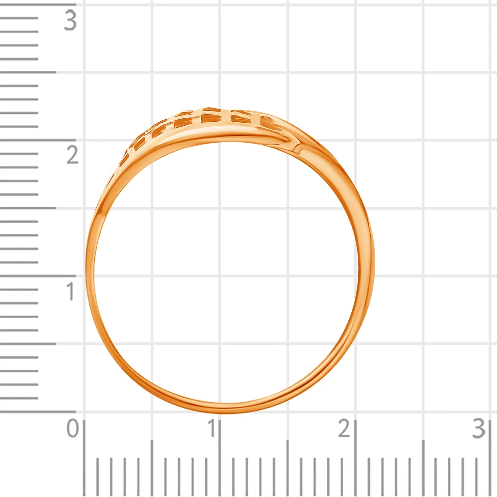 Кольцо из красного золота 375 пробы 4