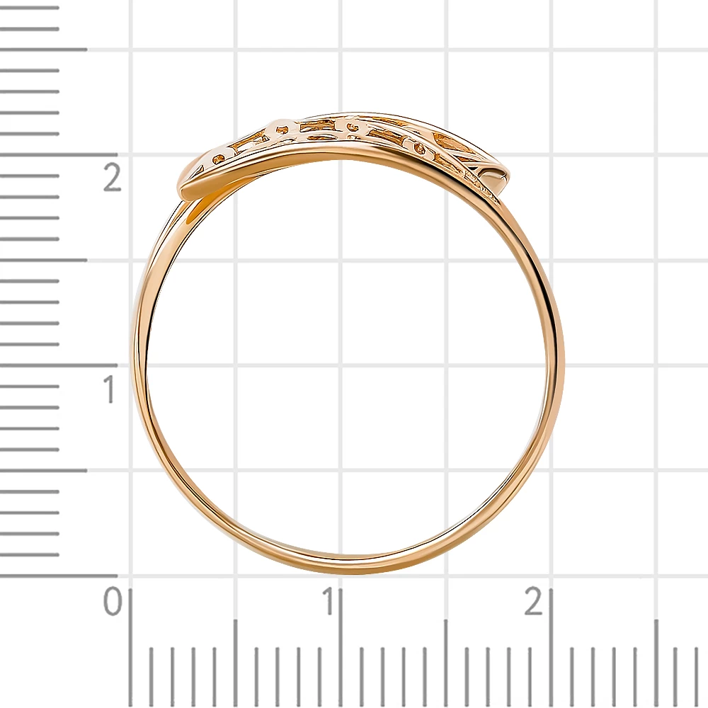 Кольцо из красного золота 375 пробы 4