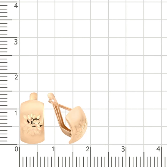 Серьги из красного золота 375 пробы 2