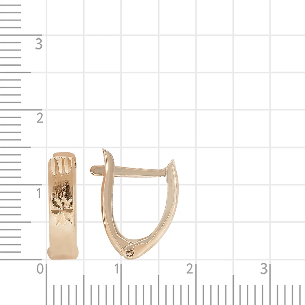 Серьги детские из красного золота 585 пробы 3