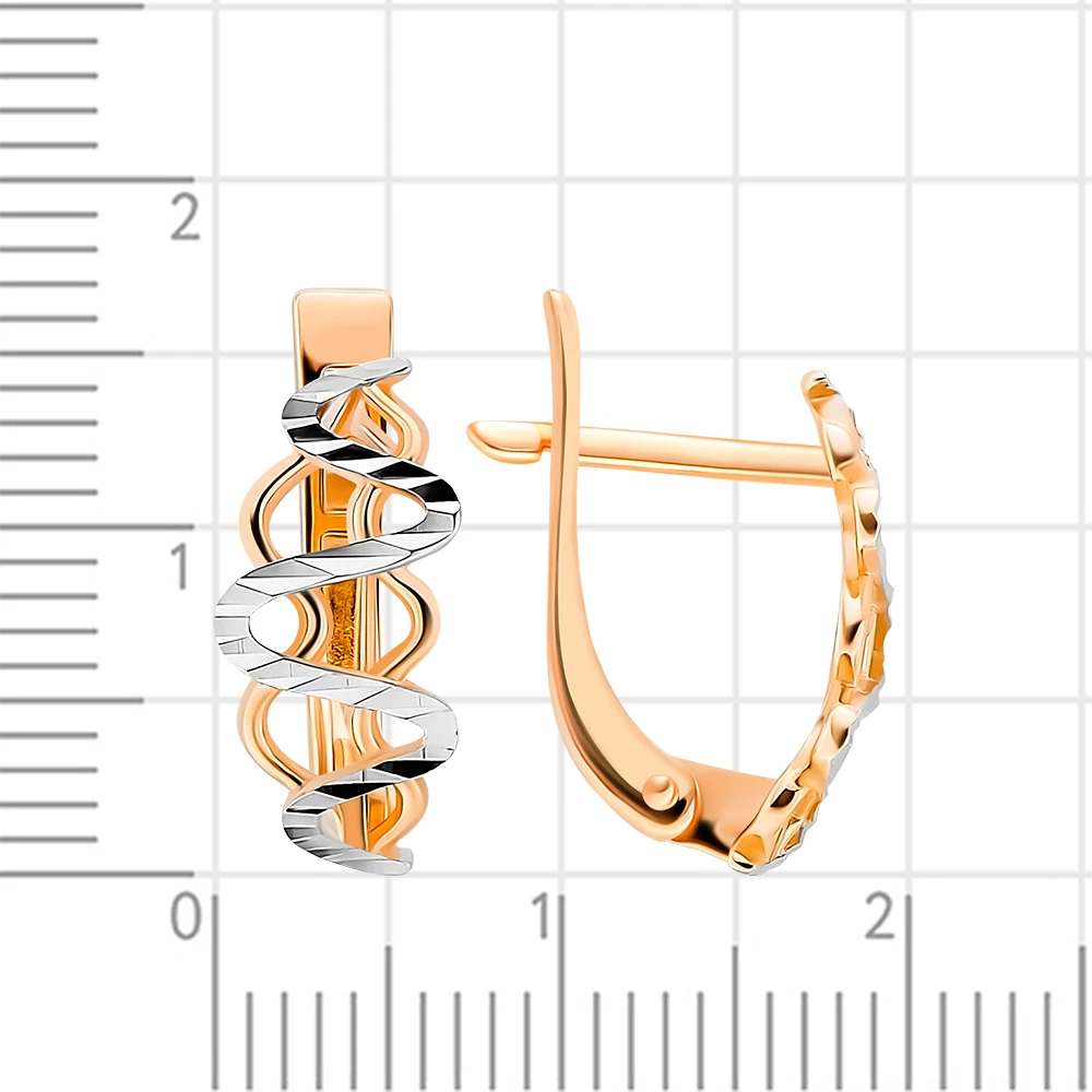 Серьги из красного золота 585 пробы 2