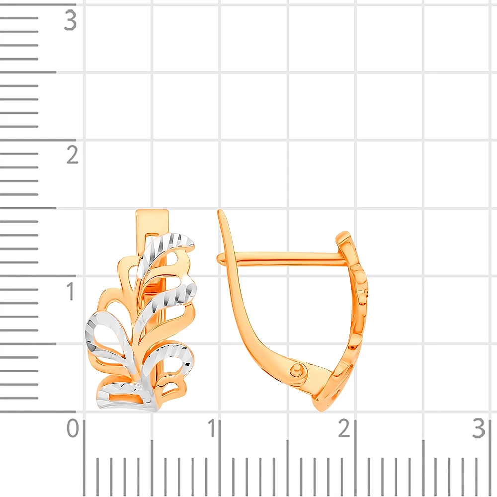 Серьги из красного золота 585 пробы 2