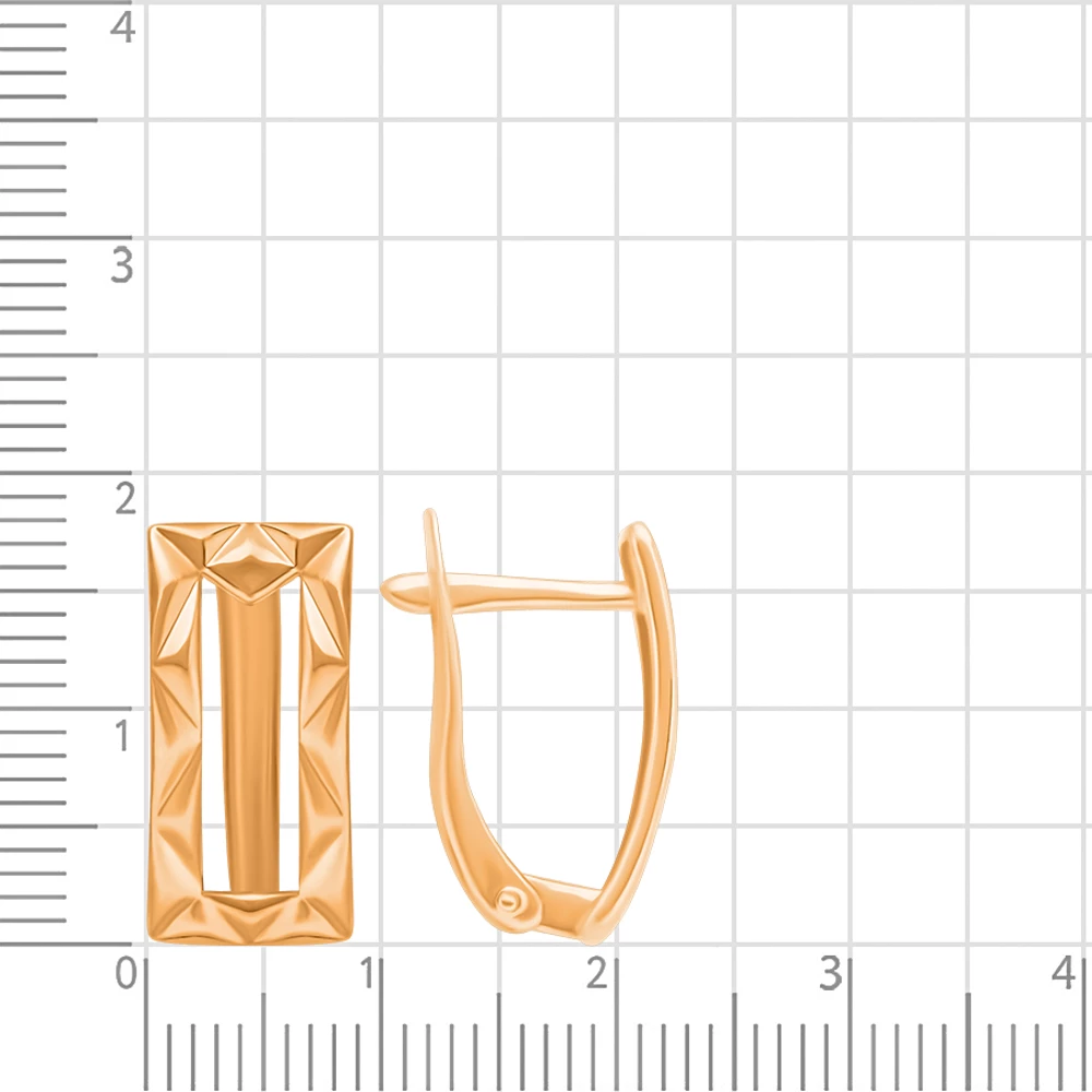 Серьги из красного золота 585 пробы 2