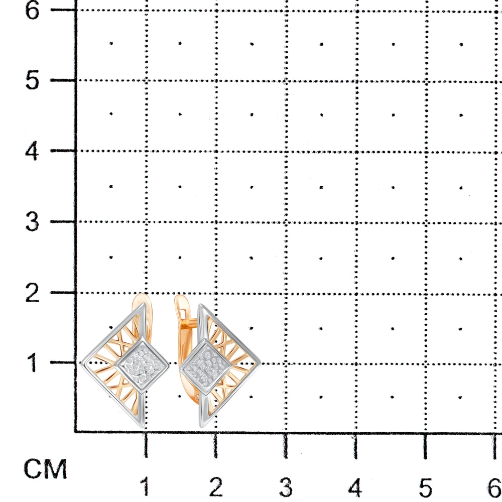 Серьги из красного золота 585 пробы 2