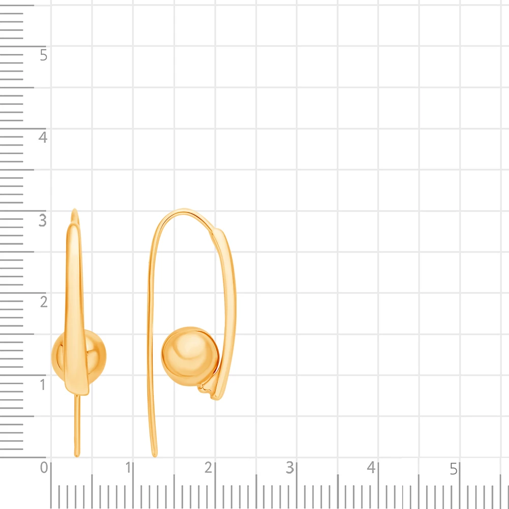 Серьги из красного золота 585 пробы 2
