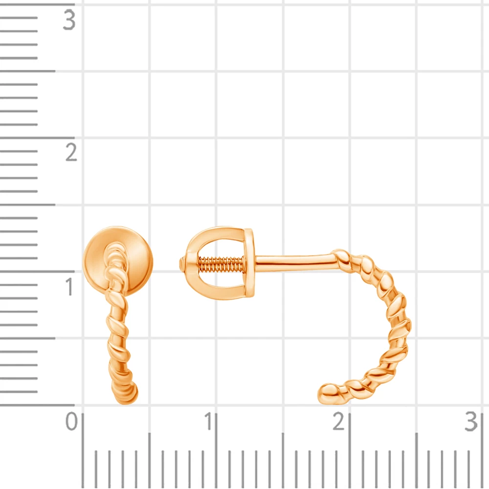 Серьги из красного золота 375 пробы 2