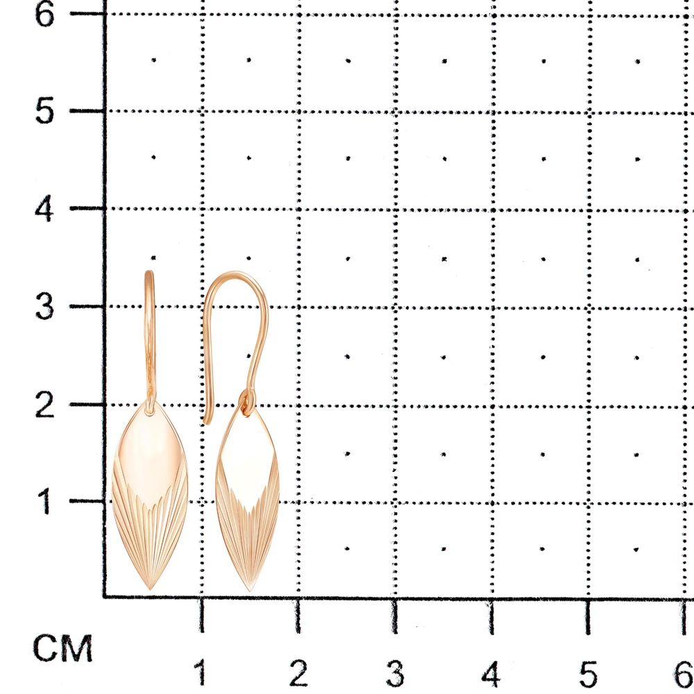 Серьги из красного золота 585 пробы 3