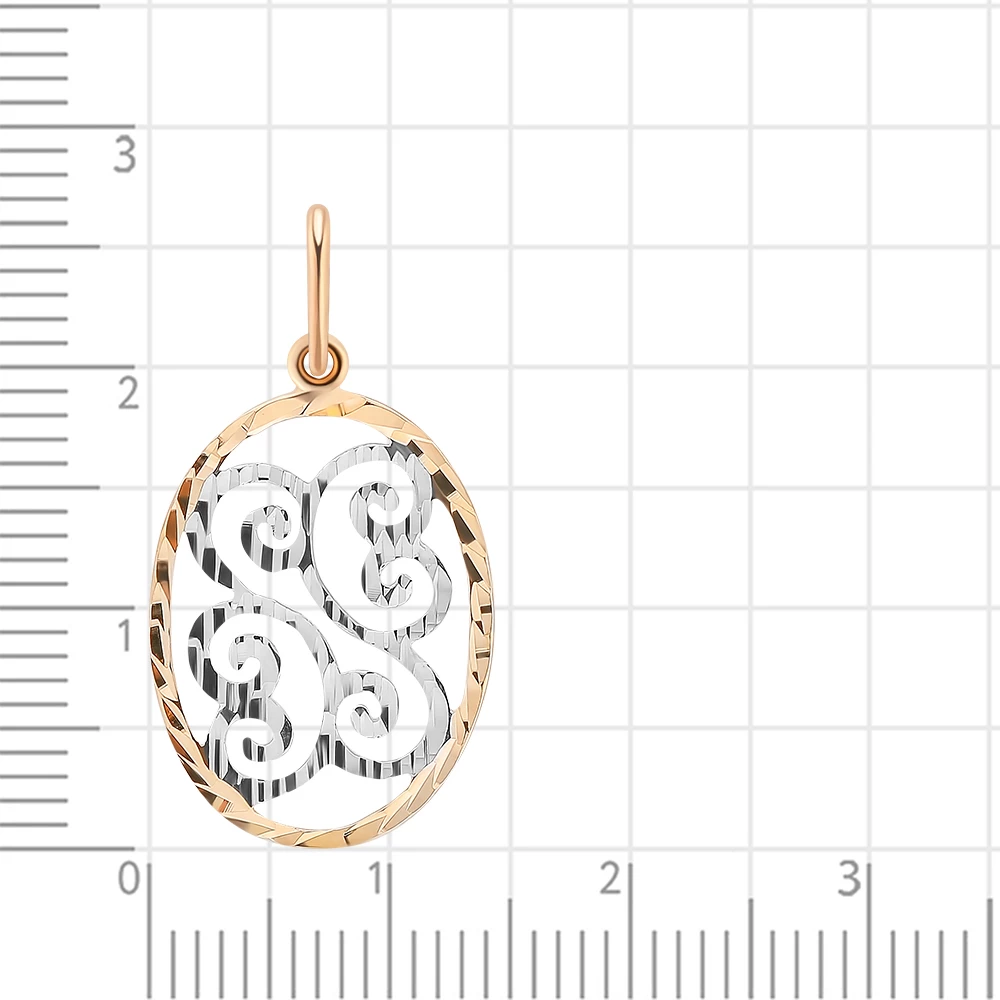 Подвес из красного золота 375 пробы 2