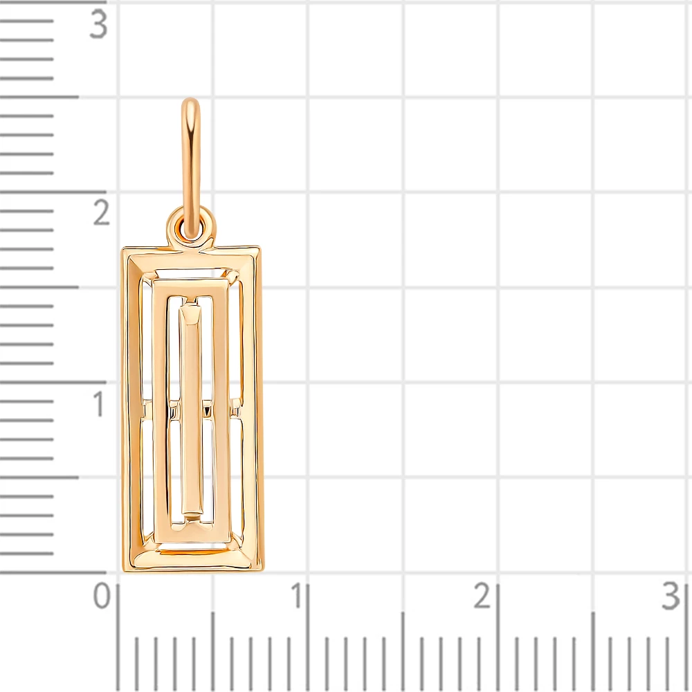 Подвес из красного золота 585 пробы 2