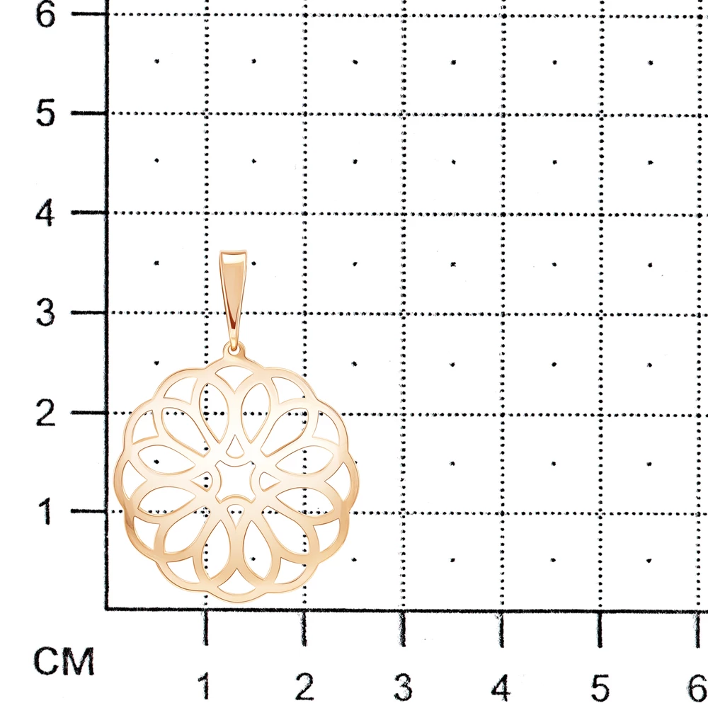 Подвес из красного золота 585 пробы 2