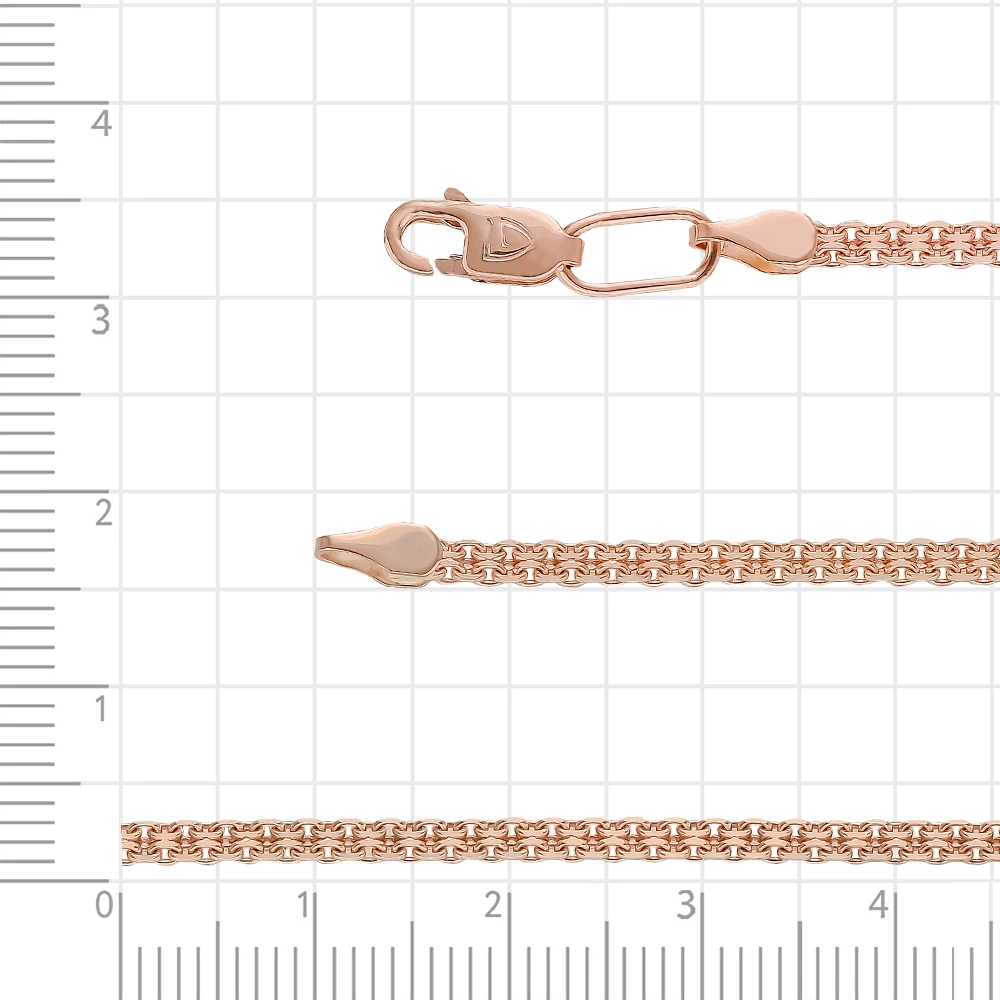 Цепь дорожка 2 из красного золота 375 пробы 2