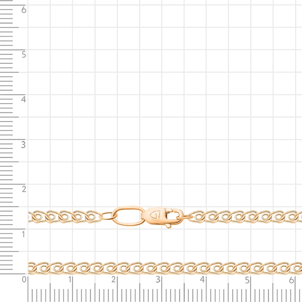 Цепь лав из красного золота 375 пробы 3