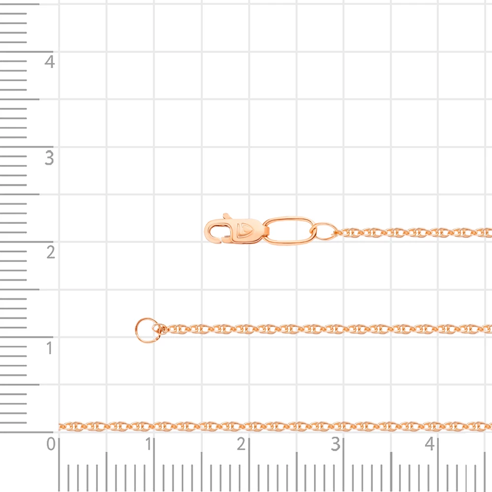 Цепь корда из красного золота 375 пробы 2