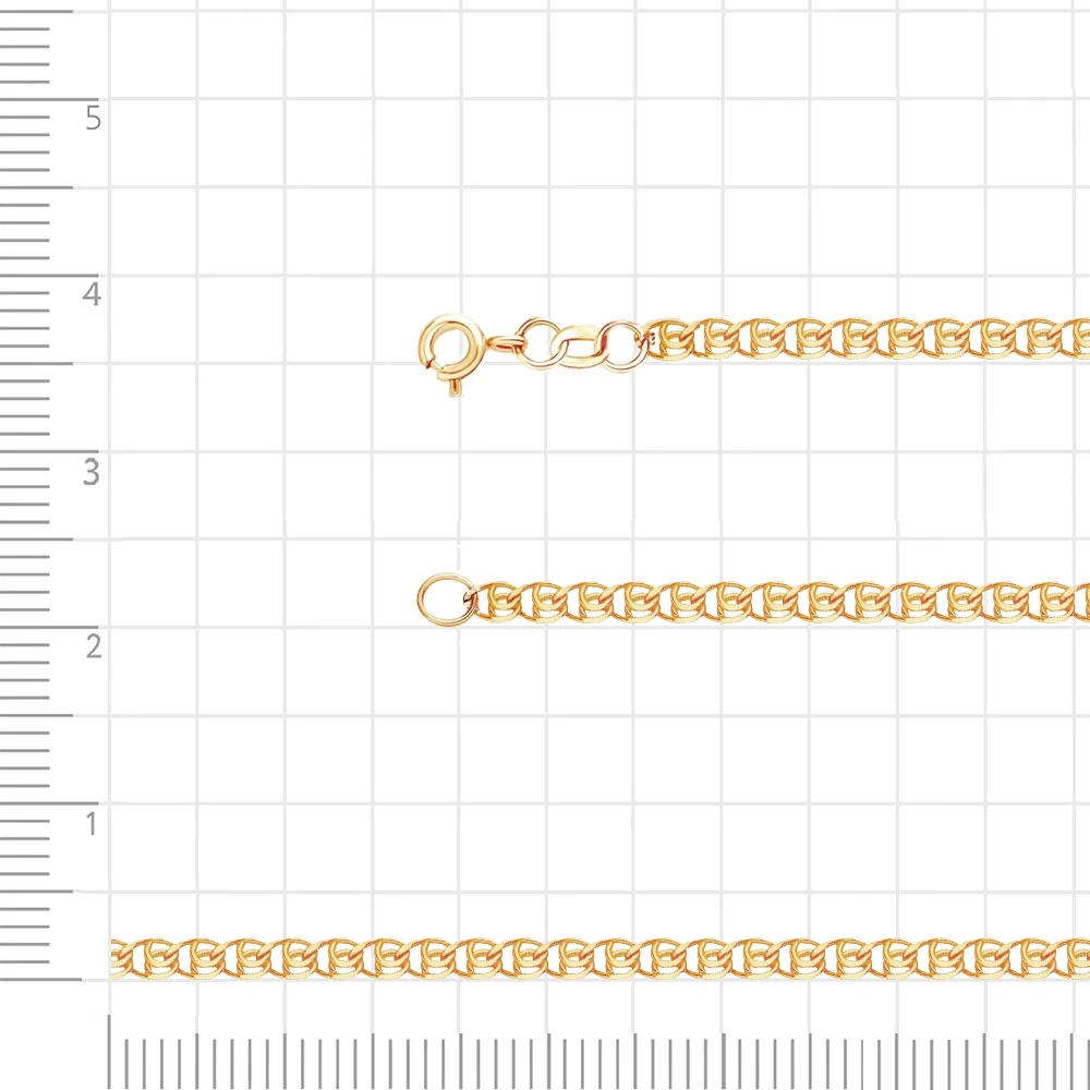 Цепь лав из красного золота 585 пробы 3