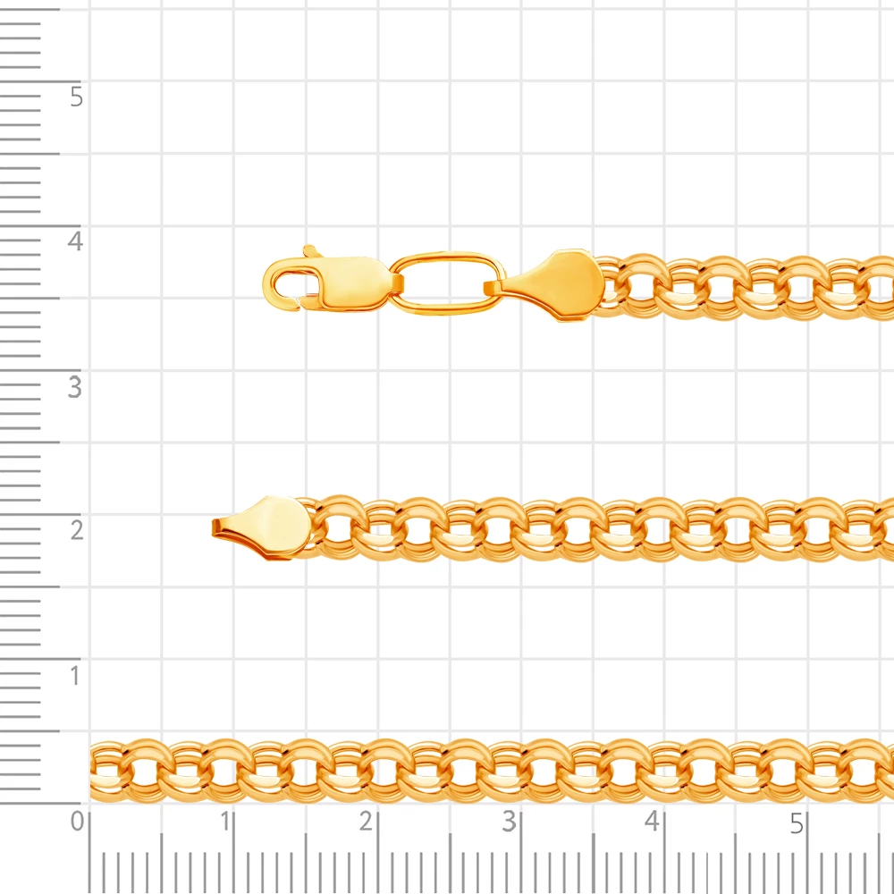 Цепь бисмарк из красного золота 585 пробы 2