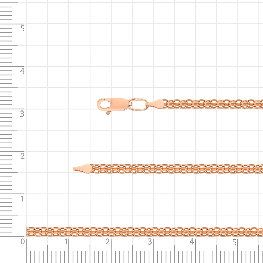Цепь дорожка 2 из красного золота 585 пробы 3