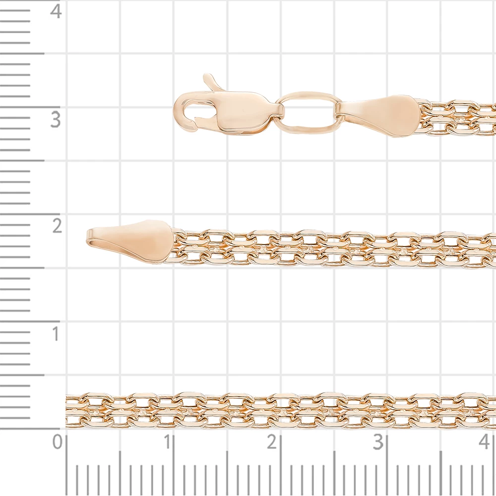 Цепь дорожка 2 из красного золота 585 пробы 3