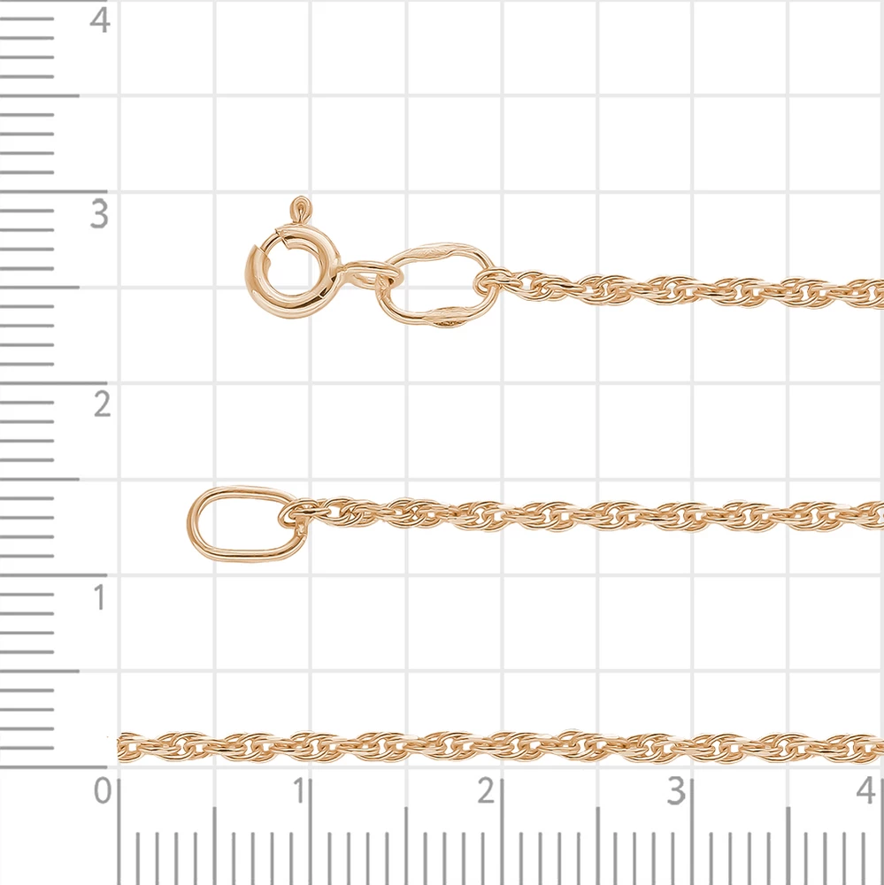 Цепь корда из красного золота 375 пробы 2