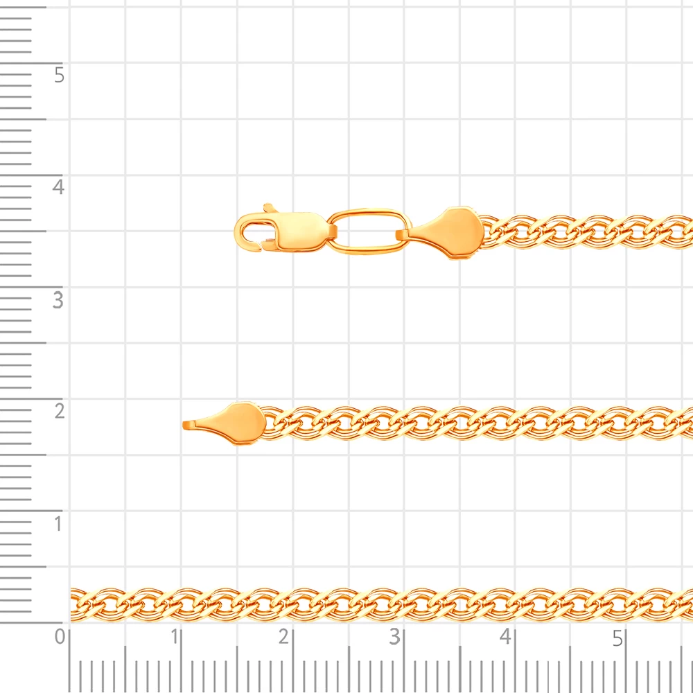 Цепь нонна из красного золота 585 пробы 3