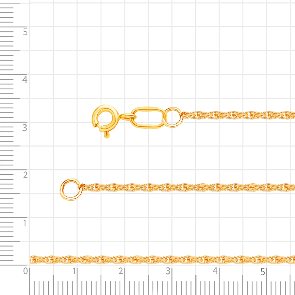 Цепь корда из красного золота 585 пробы 2