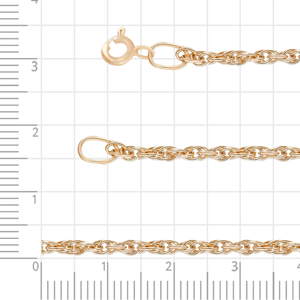 Цепь корда из красного золота 375 пробы 2
