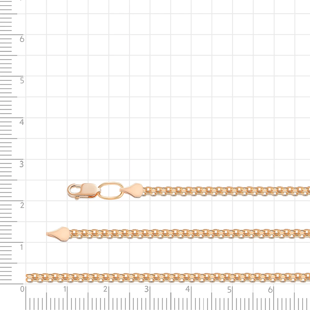 Цепь дорожка 2 из красного золота 585 пробы 3