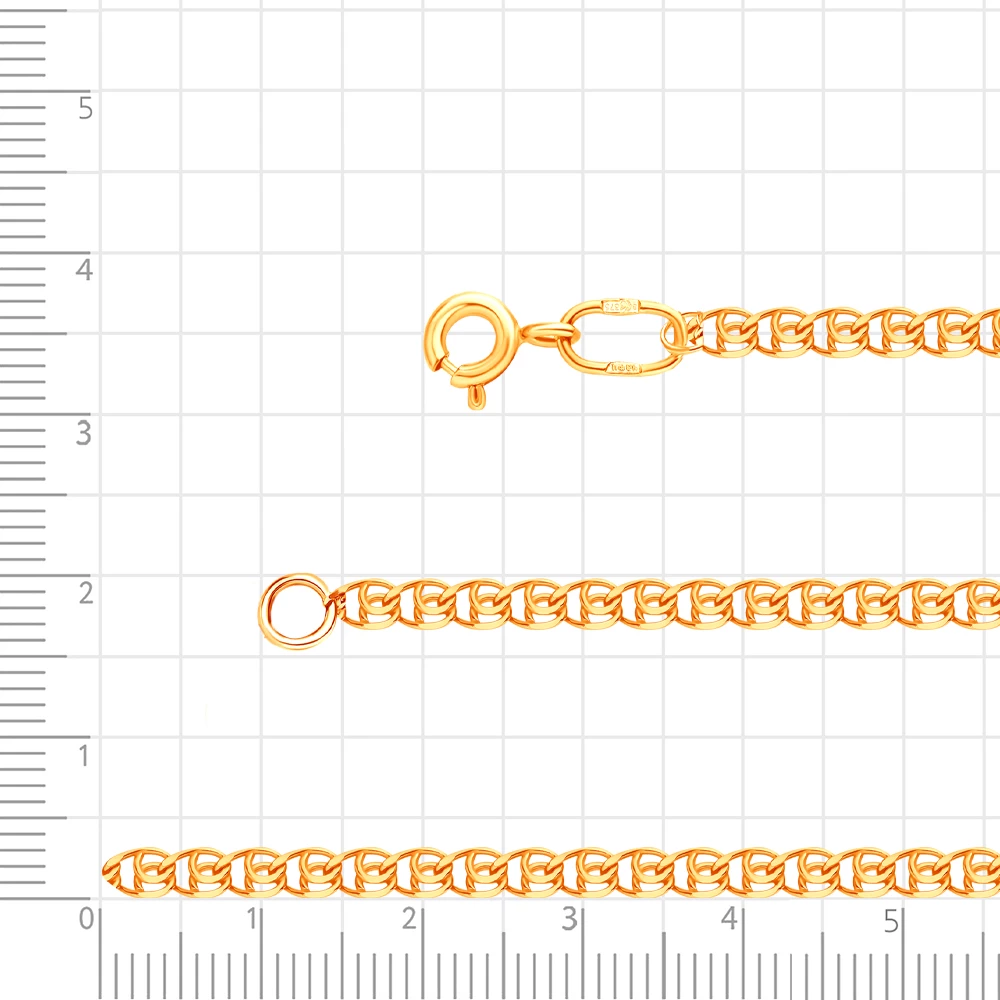 Цепь лав из красного золота 585 пробы 2