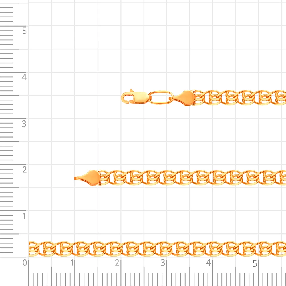 Цепь лав из красного золота 585 пробы 2