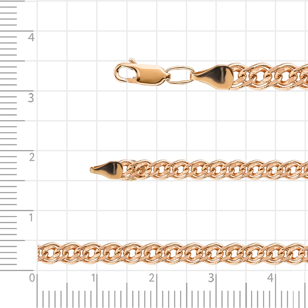 Цепь нонна из красного золота 375 пробы 2
