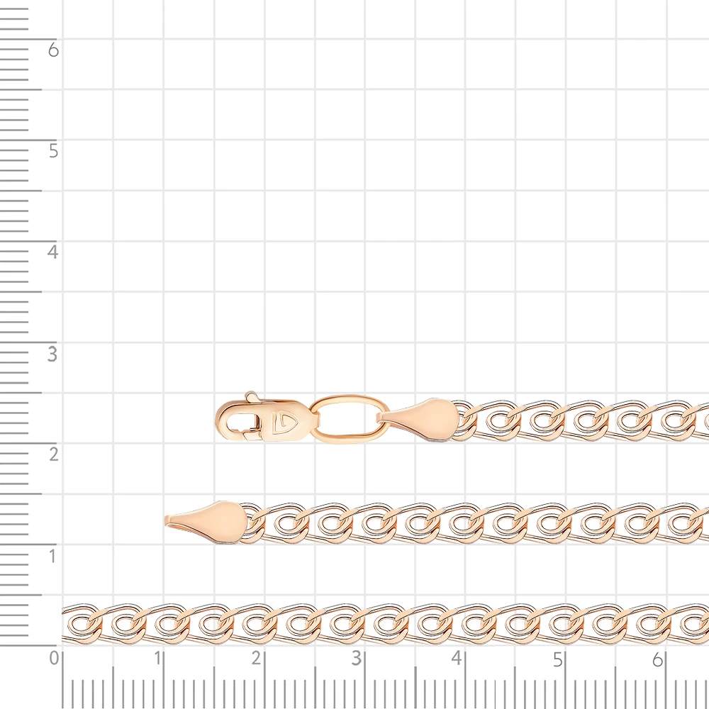 Цепь лав из красного золота 375 пробы 3