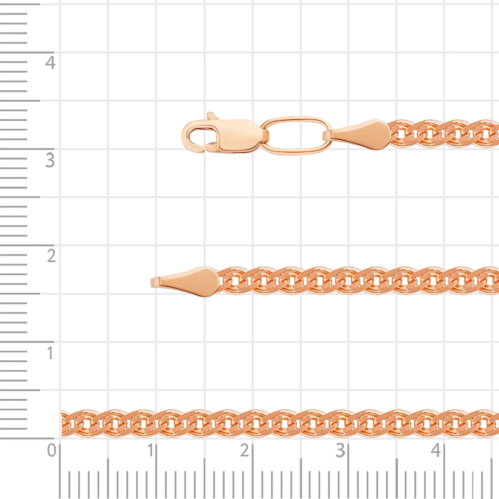Цепь нонна из красного золота 375 пробы 2