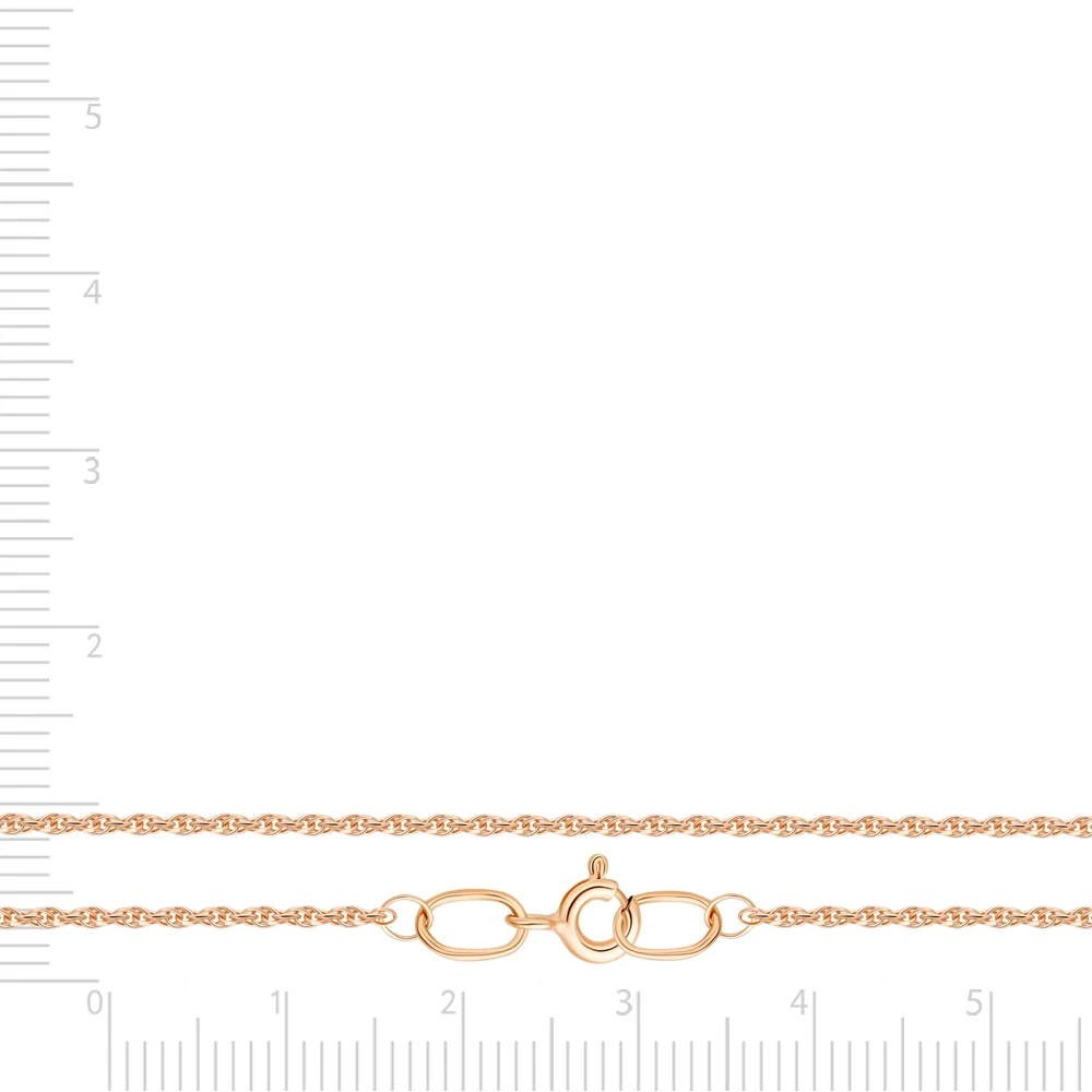 Цепь корда из красного золота 375 пробы 3