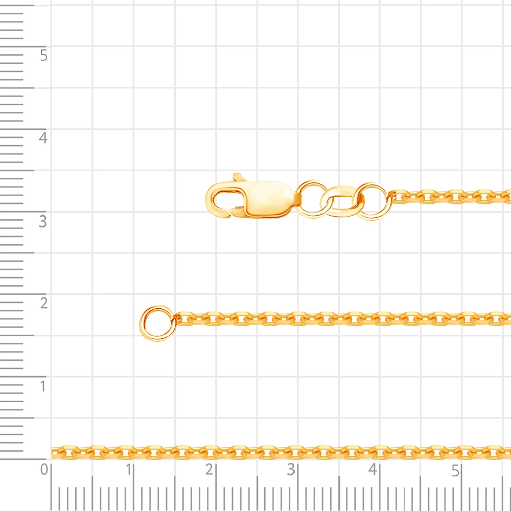 Цепь якорь из красного золота 375 пробы 2