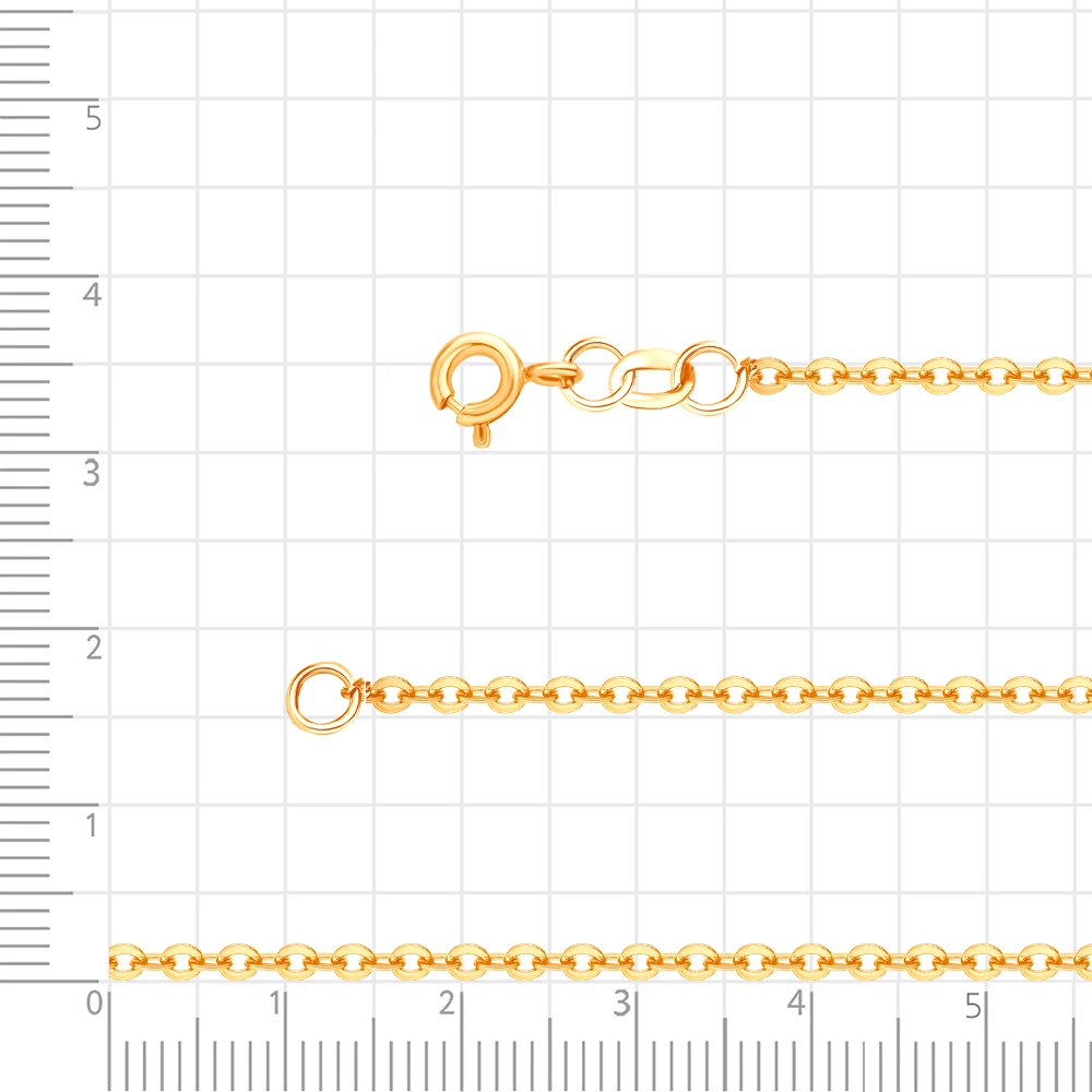 Цепь якорь плоский из красного золота 585 пробы 2