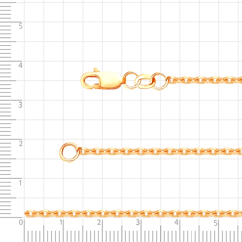 Цепь якорь из красного золота 585 пробы 2