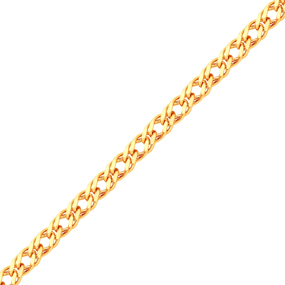 Браслет панцирь двойной из красного золота 585 пробы 1