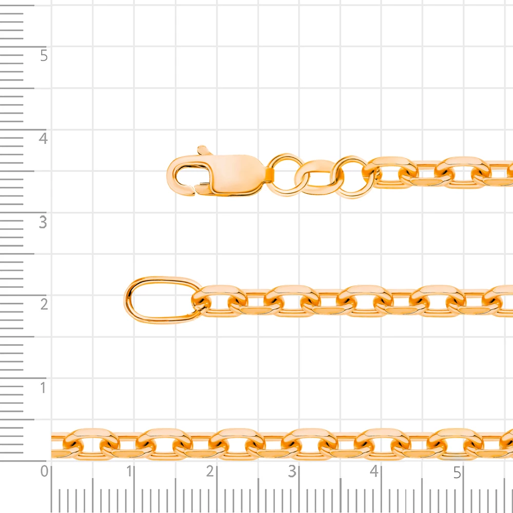 Браслет якорь из желтого золота 585 пробы 2