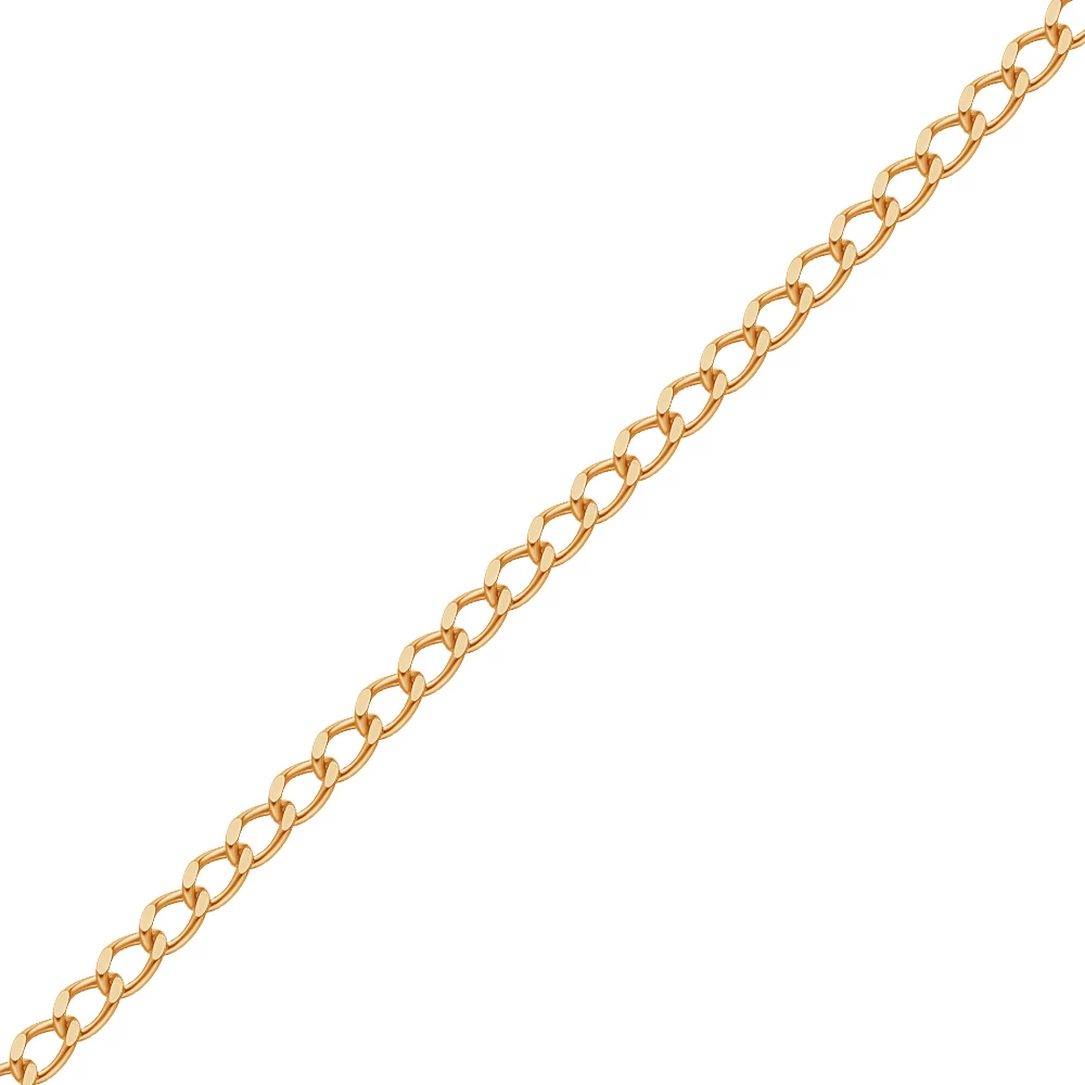 Браслет панцирь вытянутый из красного золота 585 пробы