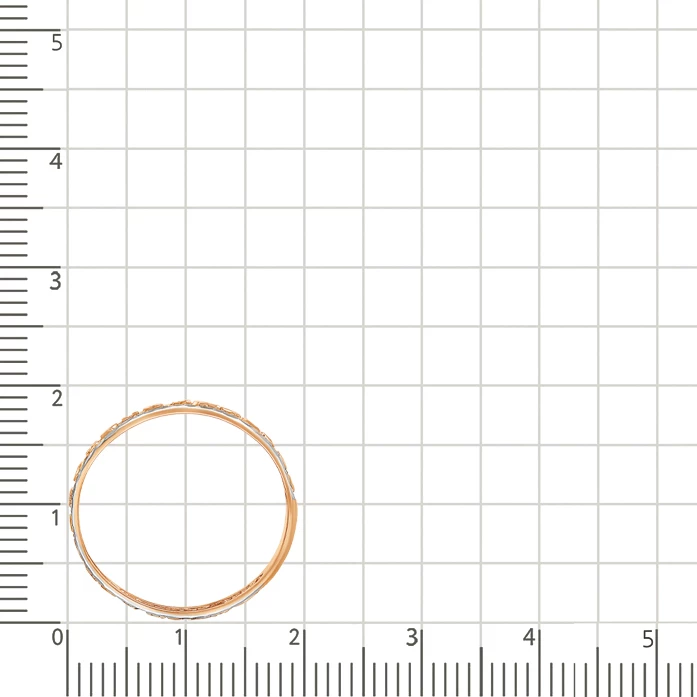 Кольцо из комбинированного золота 585 пробы 3