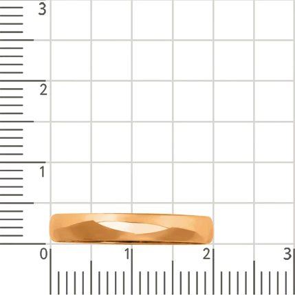 Кольцо обручальное из красного золота 585 пробы 3