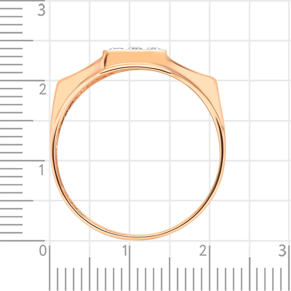 Кольцо с фианитами из красного золота 375 пробы 3