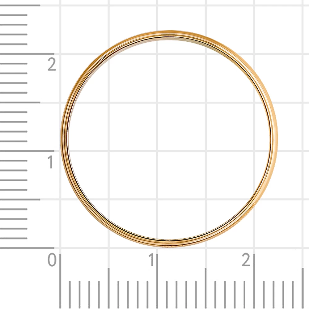 Кольцо обручальное из красного золота 585 пробы 3