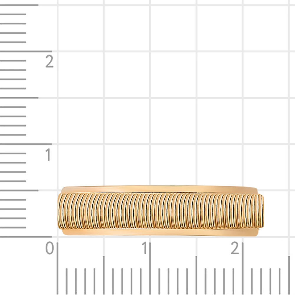 Кольцо обручальное из красного золота 585 пробы 2