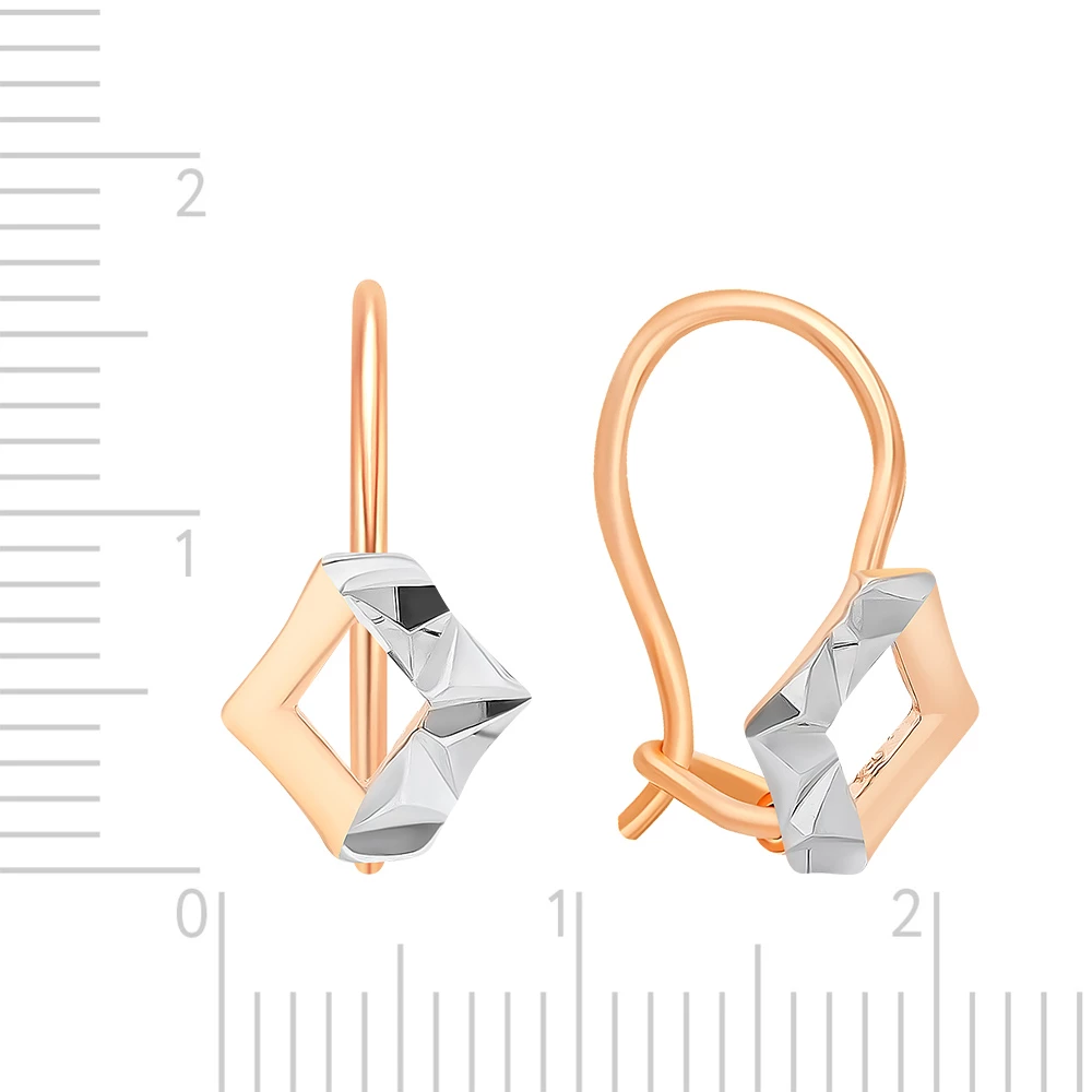 Серьги детские из красного золота 585 пробы 2