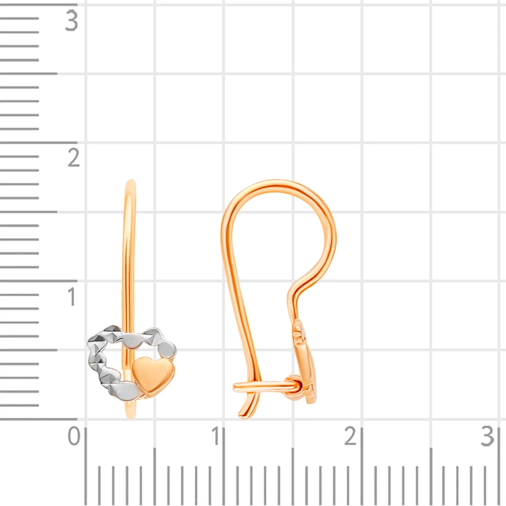 Серьги детские из красного золота 585 пробы 2
