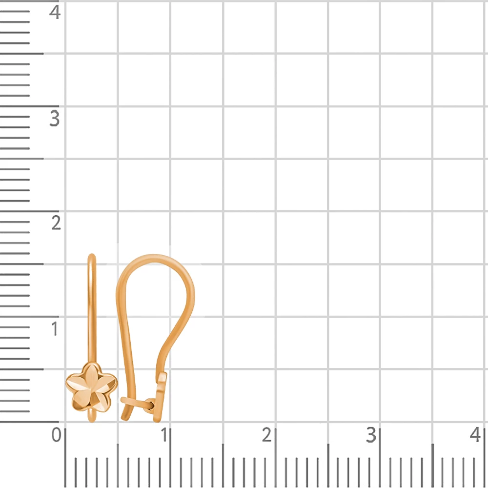 Серьги детские из красного золота 375 пробы 2