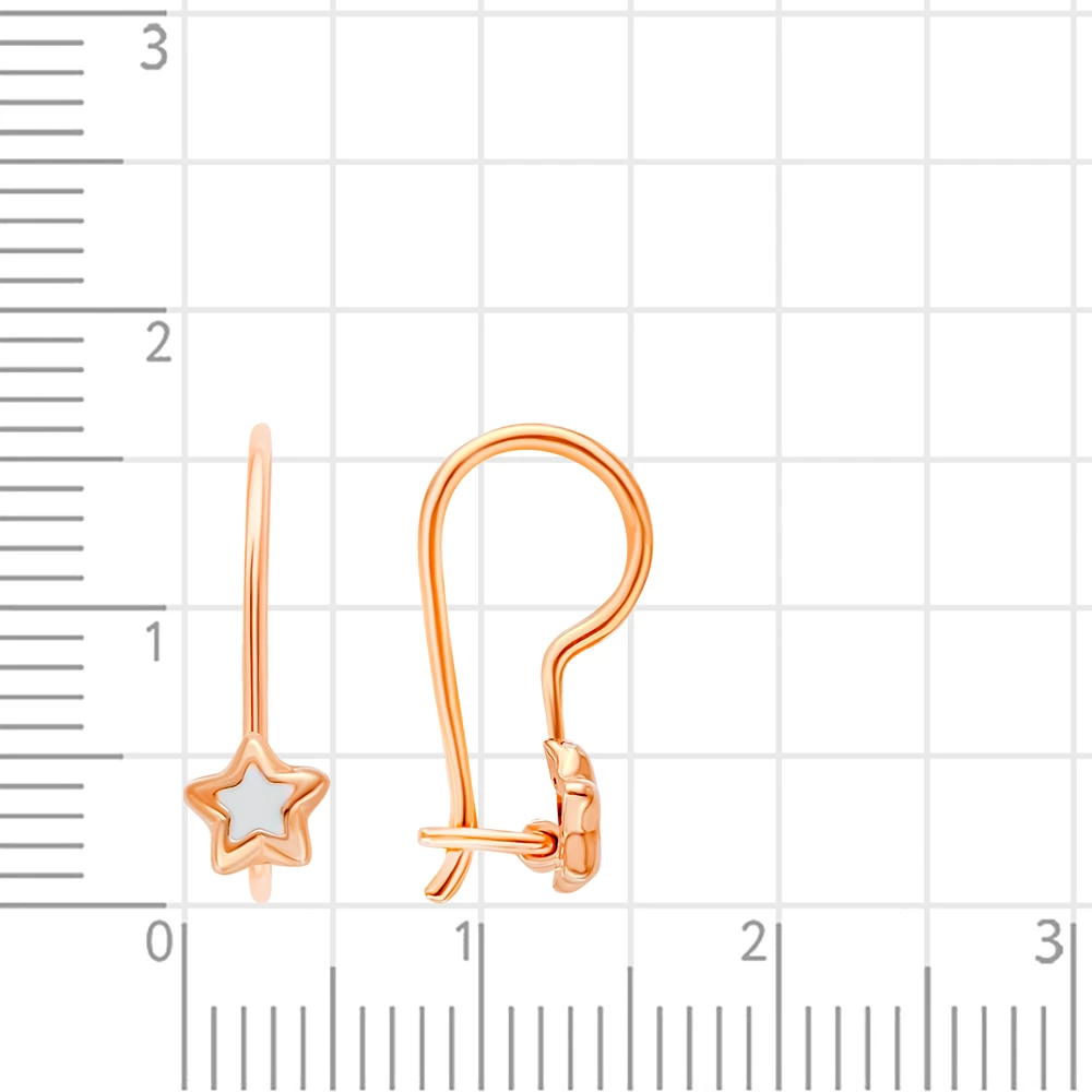 Серьги детские из красного золота 375 пробы 2