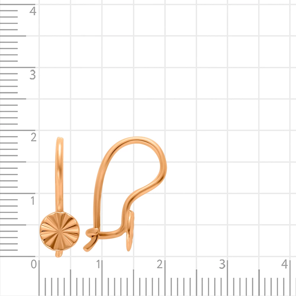 Серьги детские из красного золота 375 пробы 2