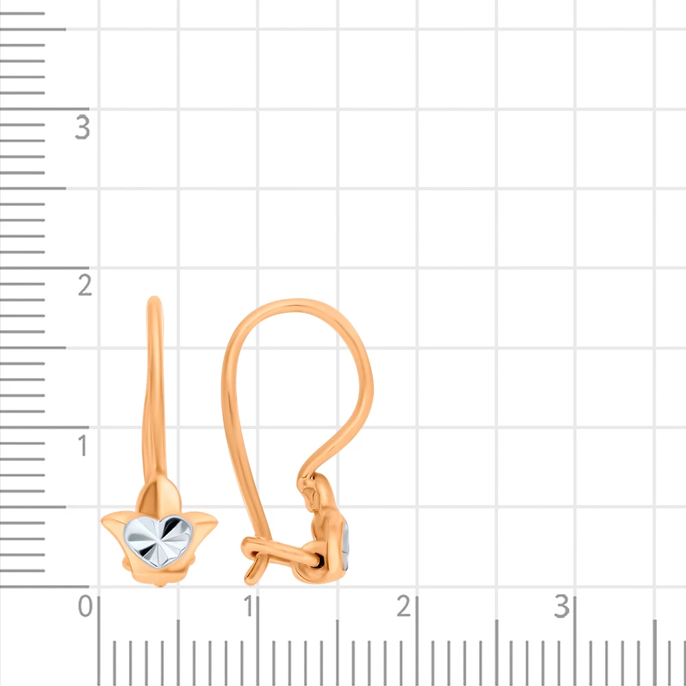 Серьги детские из красного золота 375 пробы 2