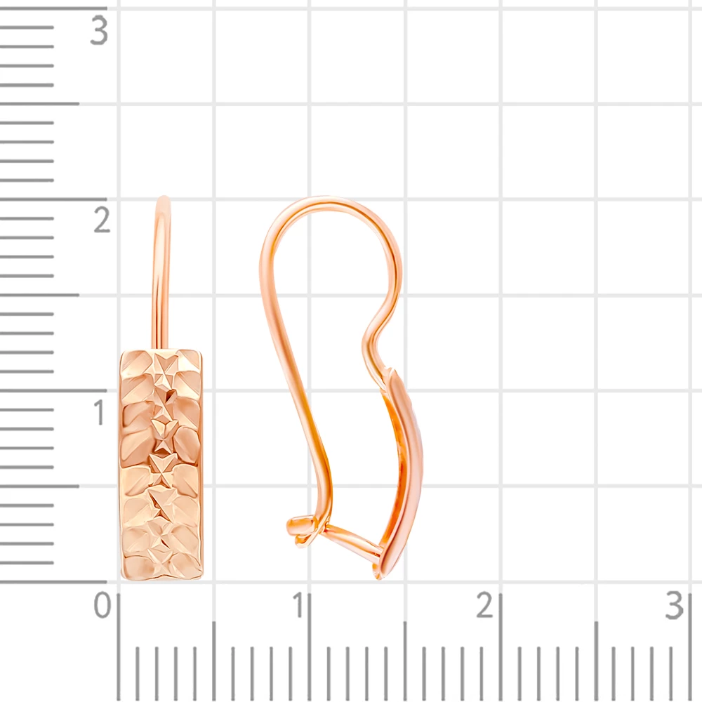 Серьги детские из красного золота 375 пробы 2